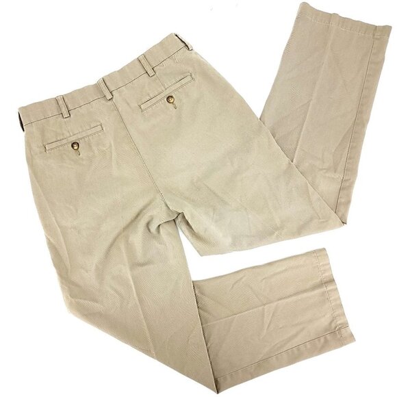 Croft & Barrow Men's 32 x 32 Tan Straight Leg Casual Pants Button Zipper - Picture 5 of 12